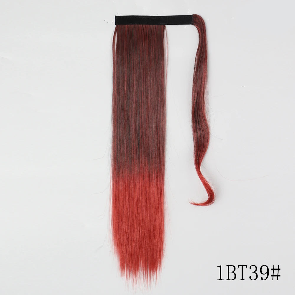 Long Straight Clip-in Ponytail Hair Extension Black