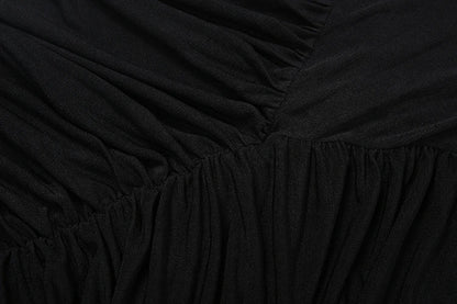 Maxi Dress Women Turtleneck Full Sleeve Backless