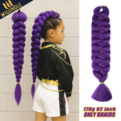 Kanekalon Jumbo Braiding Hair 82 Inch Kinky Straight