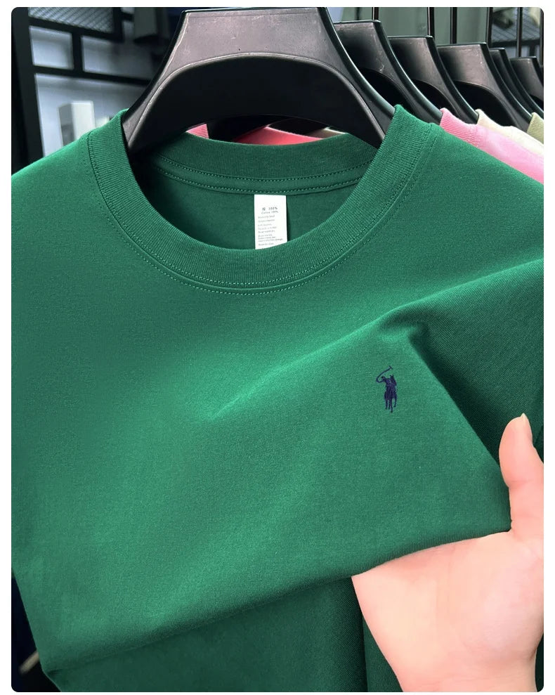 Cotton Men's Short Sleeve T-Shirt Casual Round Neck