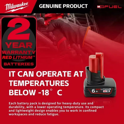 Milwaukee 12V 6.0Ah Rechargeable Battery for M12 Tools