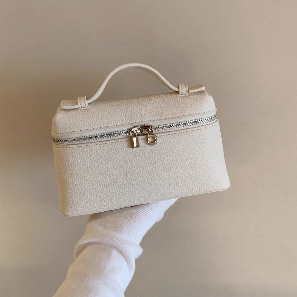 Lychee Grain Patent Leather Shoulder Bag for Women