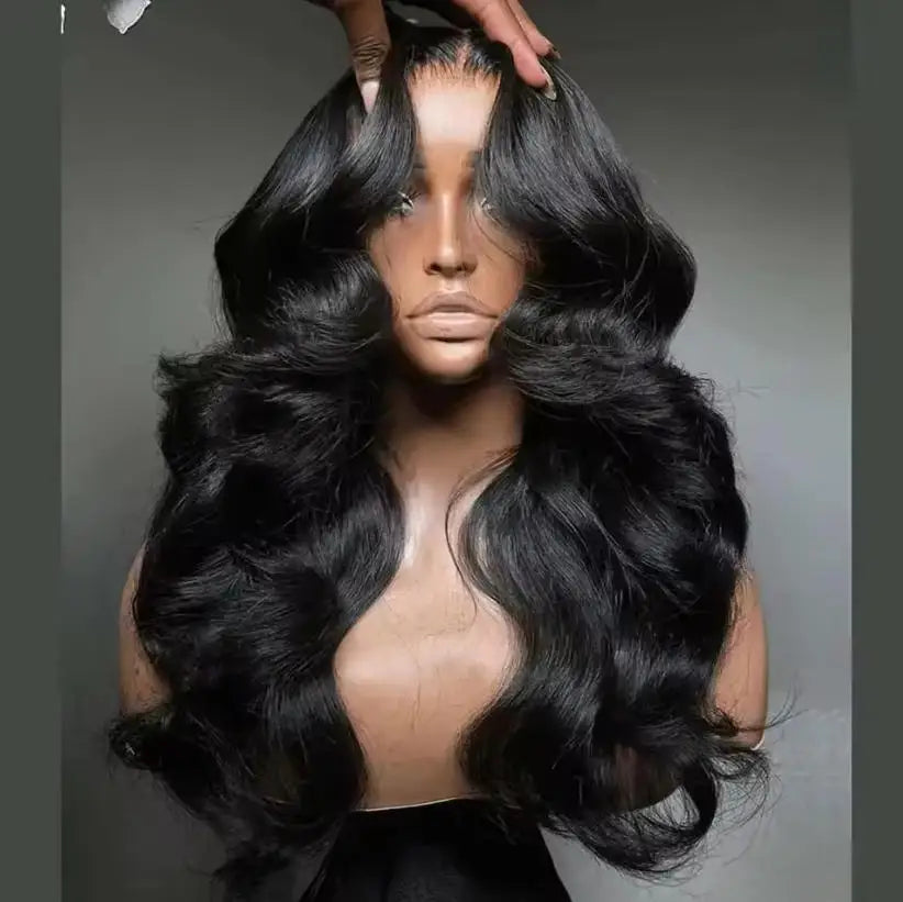 Natural Black Body Wave Lace Wig 40 42 Inches