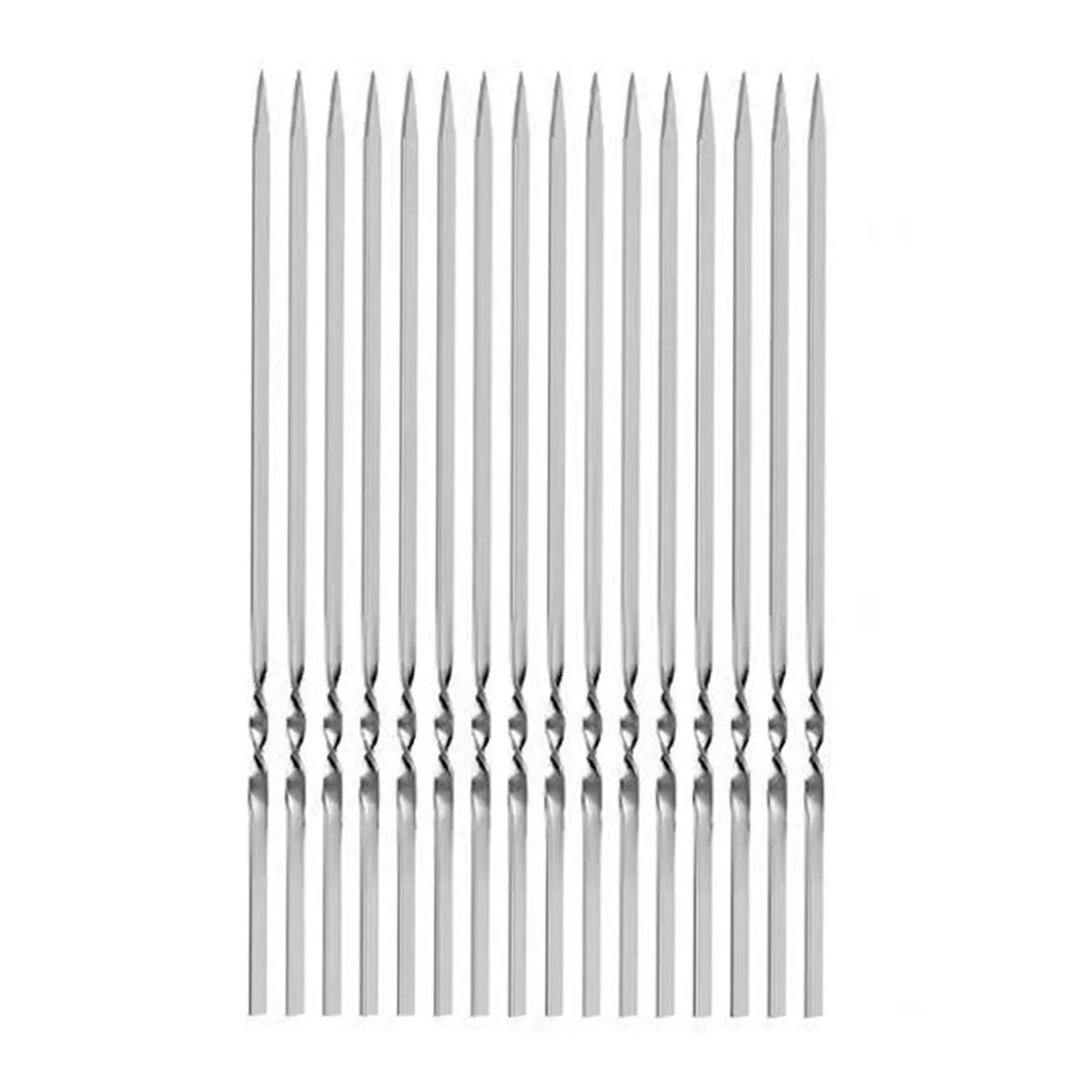 20 Pcs Stainless Steel Rotatable Barbecue Skewers