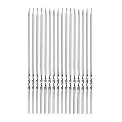 20 Pcs Stainless Steel Rotatable Barbecue Skewers