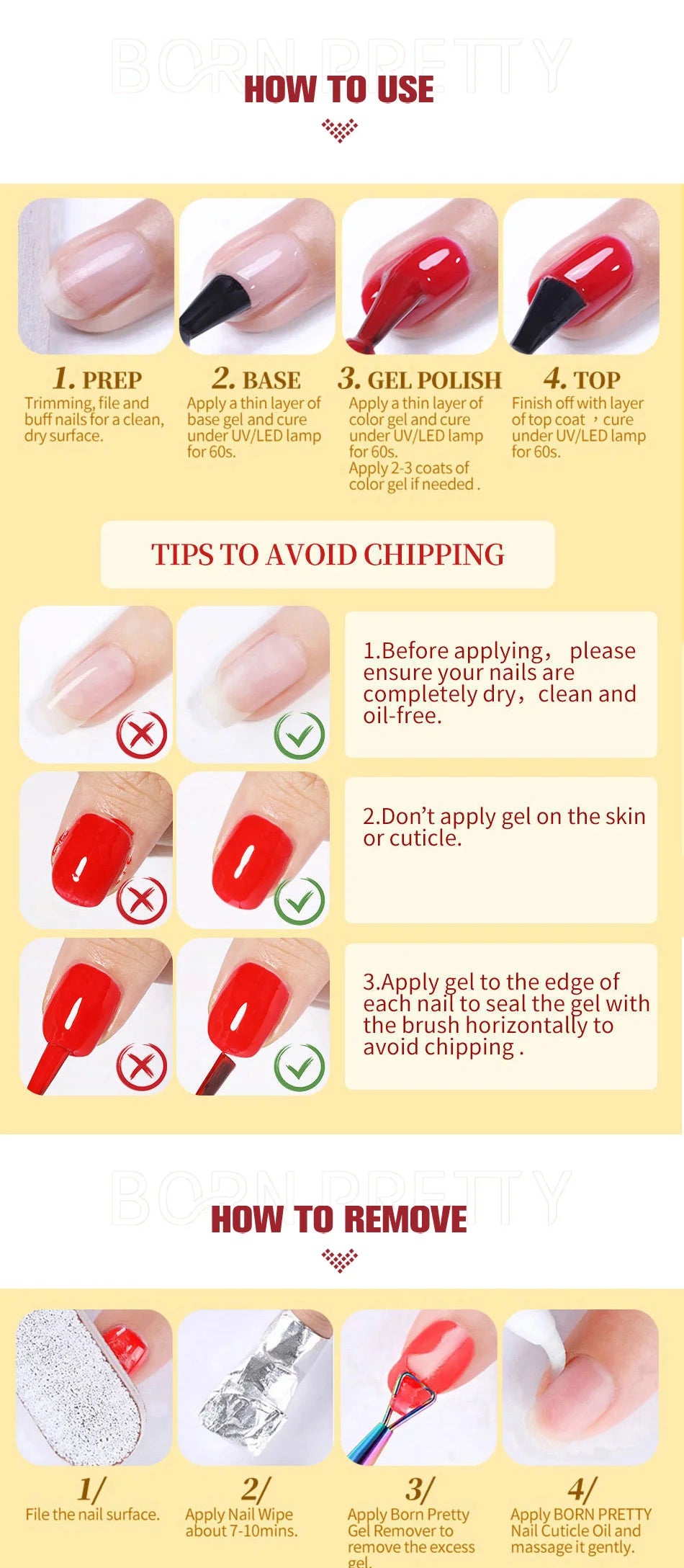 BORN PRETTY 10ml Rubber Gel Top Coat for Nails