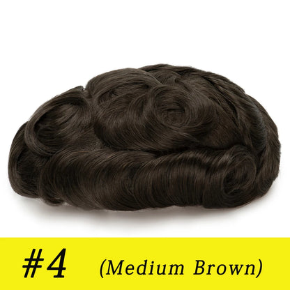 Thin Skin 0.03mm Natural Hair Toupee for Men