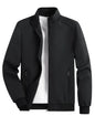 Men's Casual Zipper Jacket in Polyester for Spring and Autumn