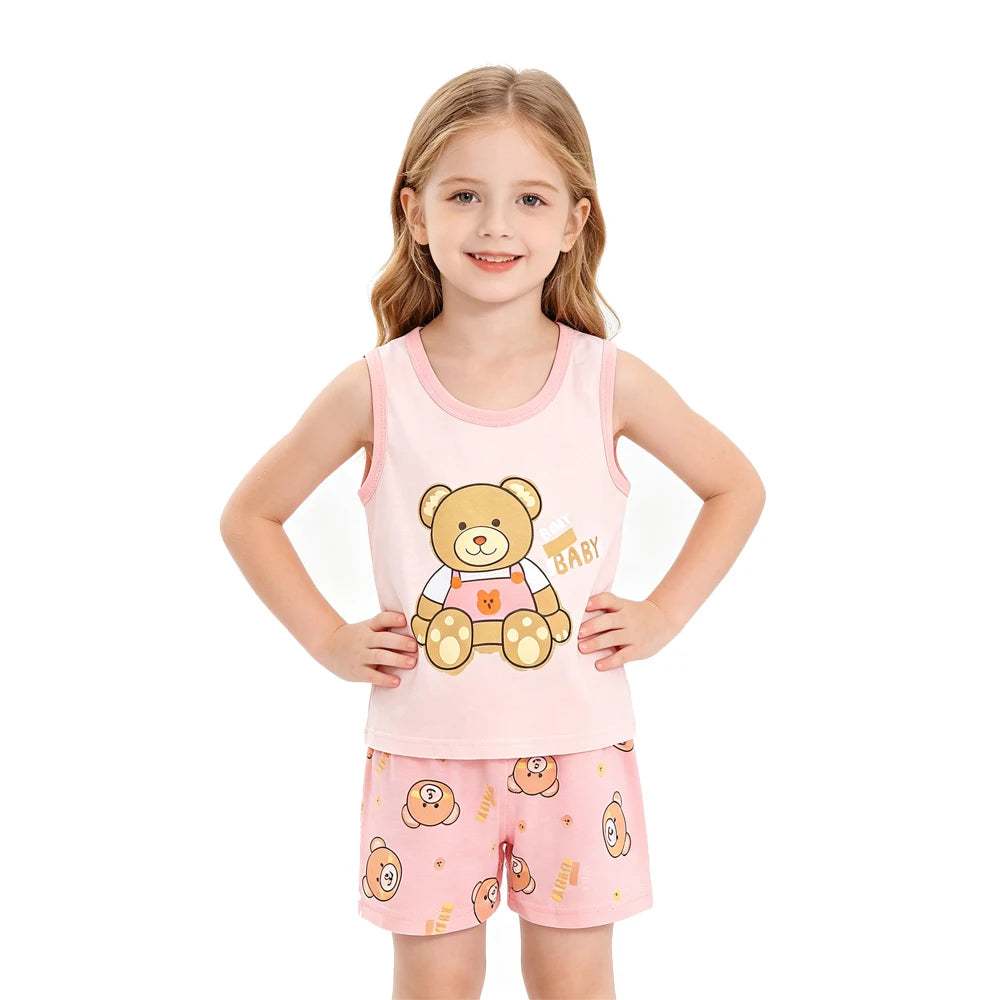 Cotton Summer Kids Clothing Set T-Shirt and Shorts