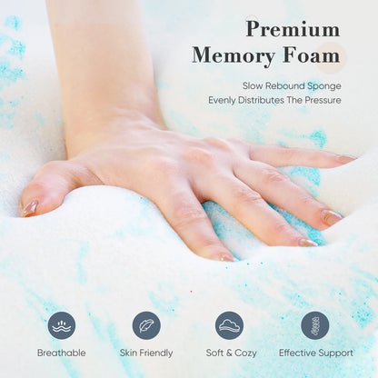JHK Queen Size Memory Foam Mattress Topper Cooling Gel