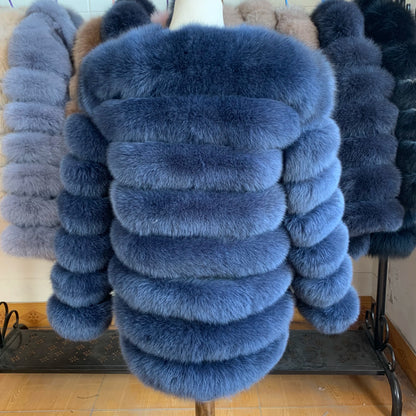 4in1 Real Fox Fur Coat for Women
