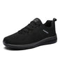 YRZL Black Knit Sneakers for Men Athletic Casual Shoes