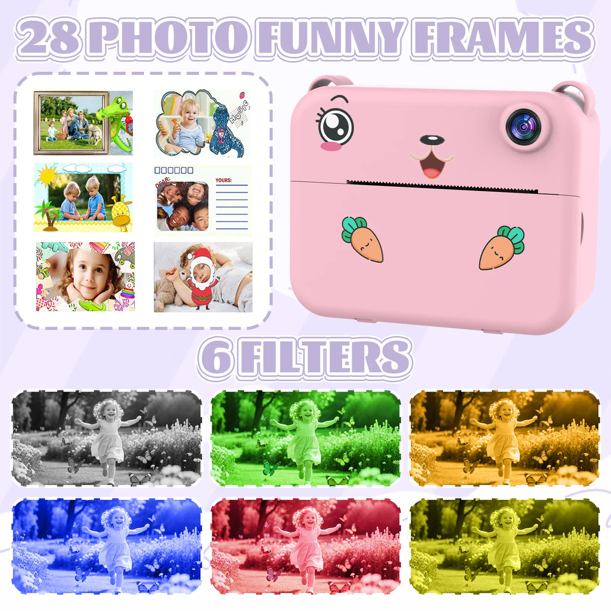 Children Digital Camera 1080P HD Dual Lens Toy