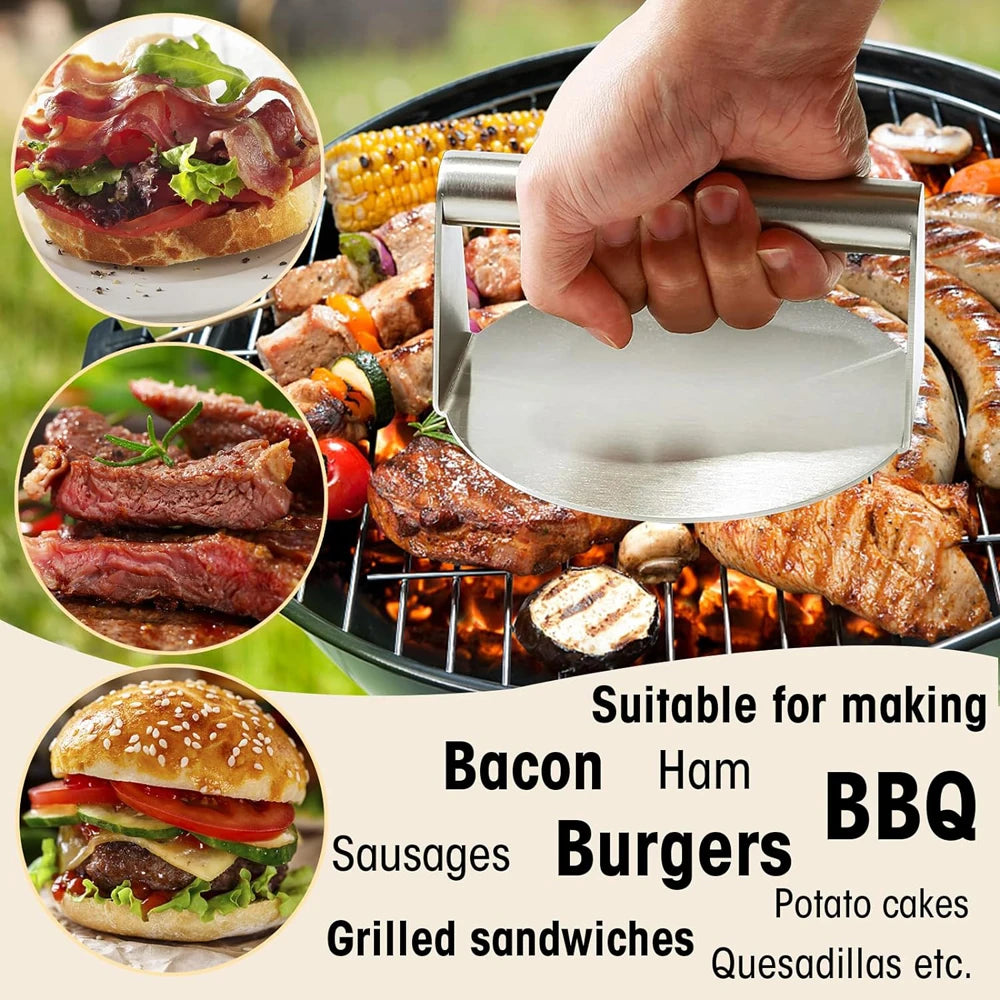 Stainless Steel Hamburger Meat Press Non-Stick Tool