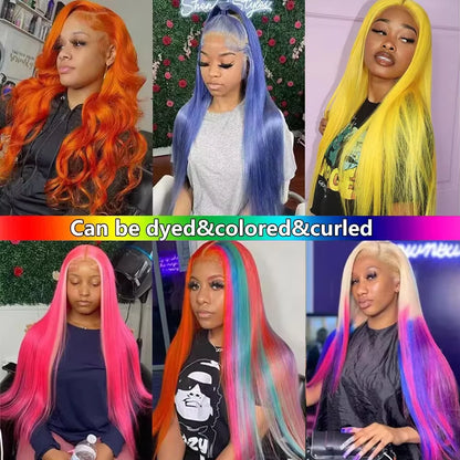 Transparent 613 Blonde Straight Lace Front Wig 13x4 13x6