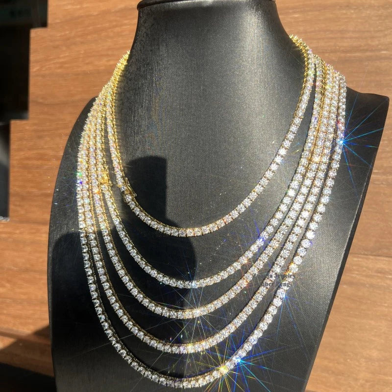 Moissanite Tennis Chain Bracelet in 925 Sterling Silver