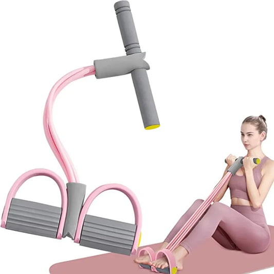 Resistance Bands 4-Tube Elastic Pull Rope for Fitness