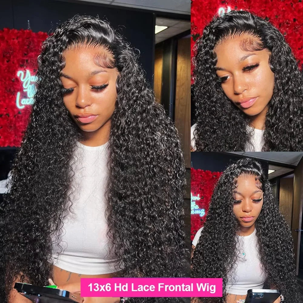 13x6 Glueless Brazilian Deep Wave Lace Frontal Wig
