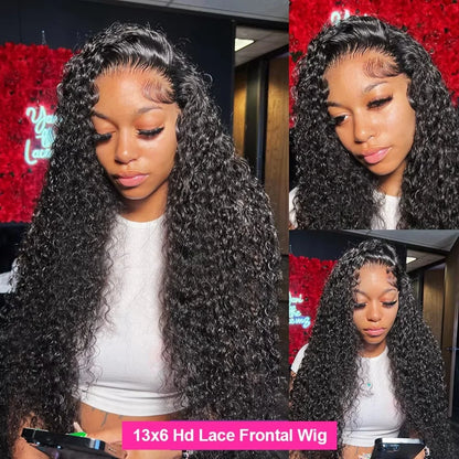 13x6 Glueless Brazilian Deep Wave Lace Frontal Wig