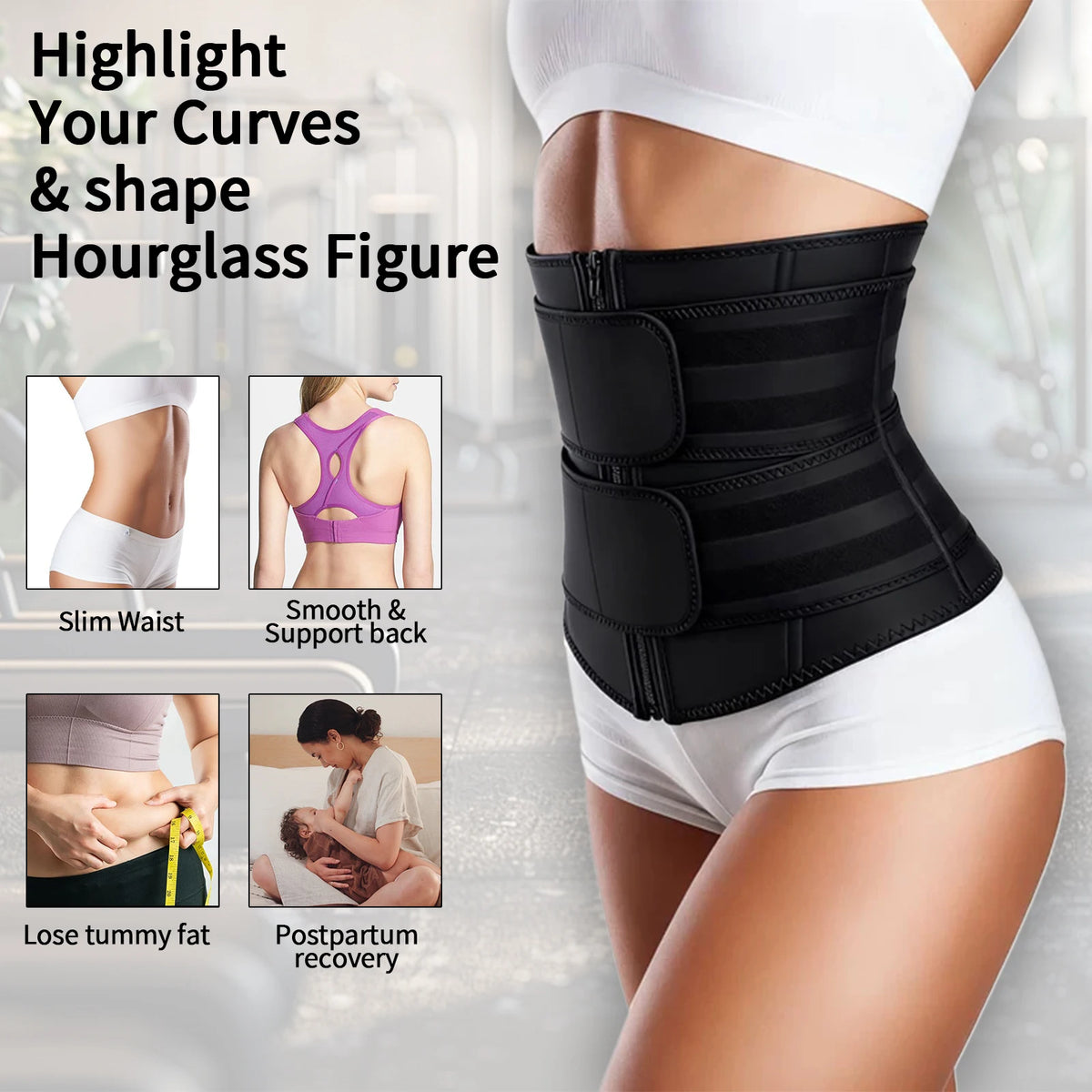 Adjustable Neoprene Waist Trainer for Women