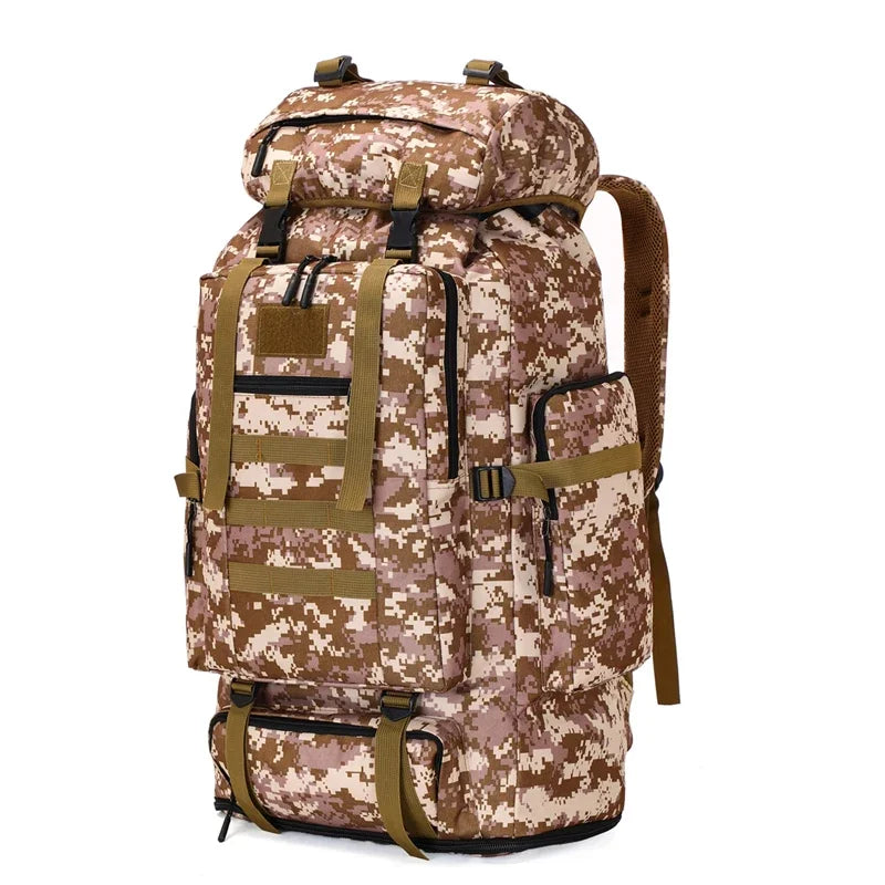 80L Tactical Mountaineering Backpack for Hiking Camping