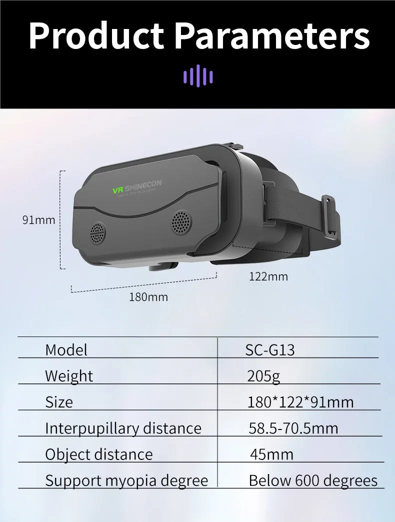 3D Virtual Reality Glasses Headset for Smartphones