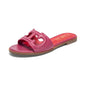 CHCH Women's Black Flat Indoor Slippers