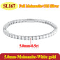 Moissanite Tennis Chain Bracelets 925 Sterling Silver