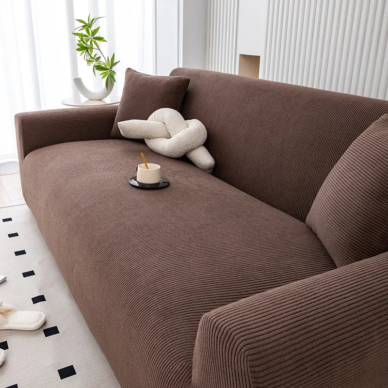 Thick Soft Corduroy Non-Slip Sofa Cover Universal Fit