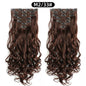 22 Inch Curly Wavy Clip In Hair Extensions Synthetic