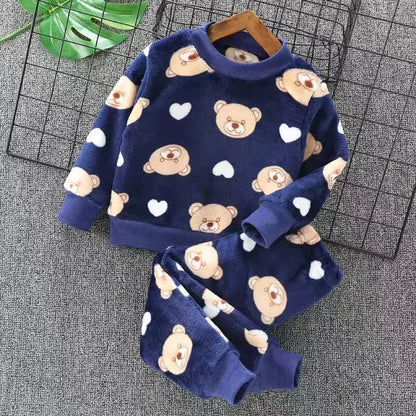 Children's Hooded Fleece Outfit Set for Toddlers