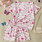 Children's Casual Joker Bear Print Pajama Set