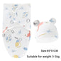 Cotton Cartoon Printed Baby Blanket Hat Set