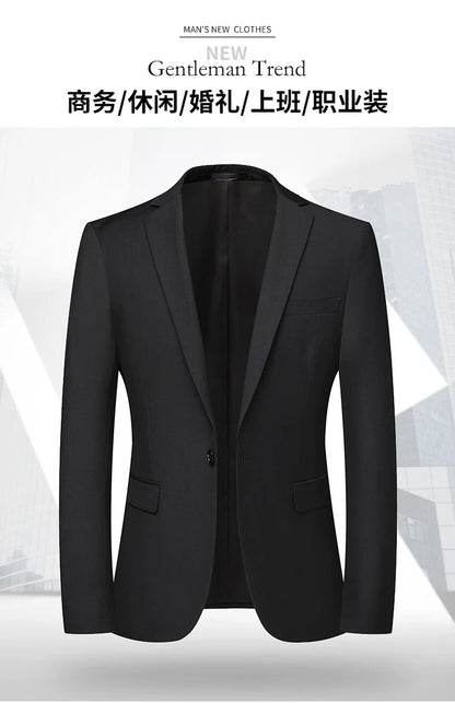 Men's Solid Color Blazer Jacket for Business and Weddings