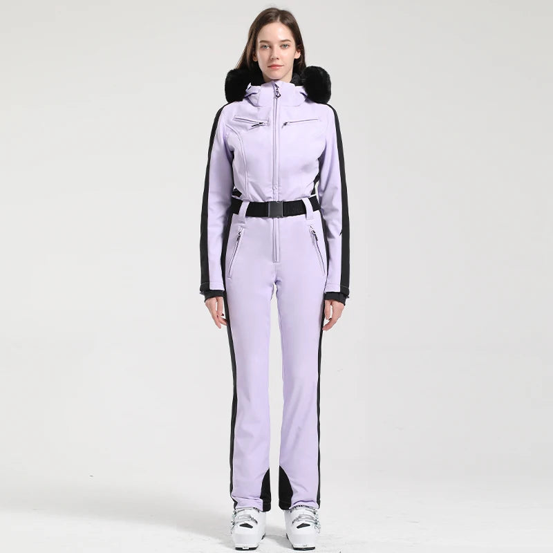 Gsou Women's Winter Snow Jumpsuit Waterproof Ski Suit