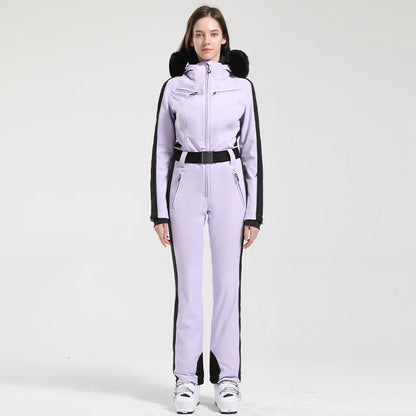 Gsou Women's Winter Snow Jumpsuit Waterproof Ski Suit