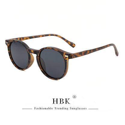 HBK Fashion Sunglasses Men Round TR90 Frame UV400