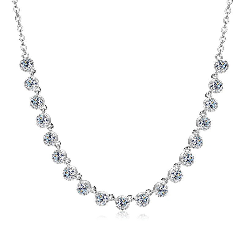 Moissanite Bubble-Style Necklace 3mm D VVS1 14K Gold Filled