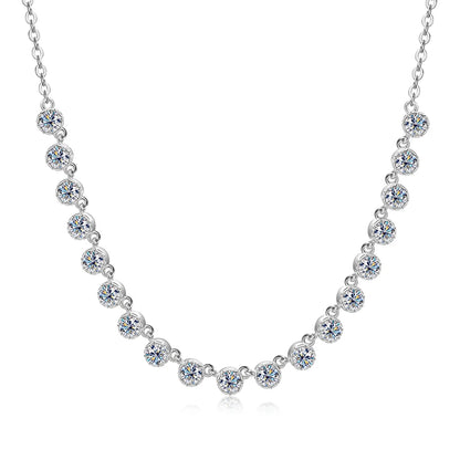 Moissanite Bubble-Style Necklace 3mm D VVS1 14K Gold Filled