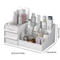 White Plastic Drawer Makeup Storage Box