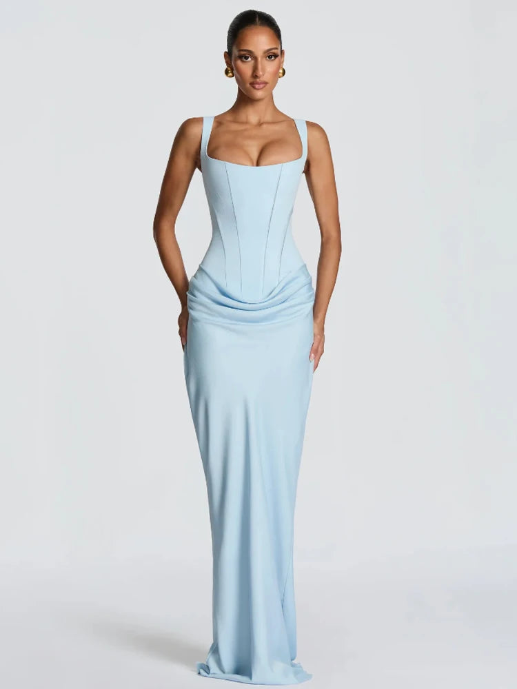 Women Strapless Lace Trim Bodycon Dress