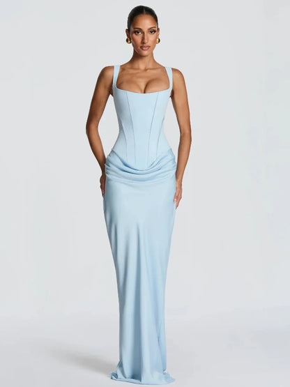 Women Strapless Lace Trim Bodycon Dress