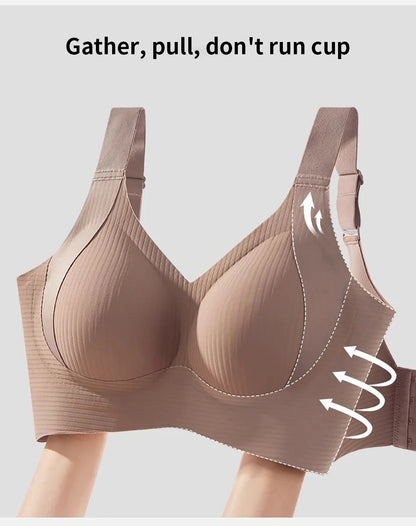 Women's Seamless Wire-Free Bra, Thin Style, Large Size