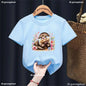 Kawaii Otter Love Printed T-Shirt for Kids