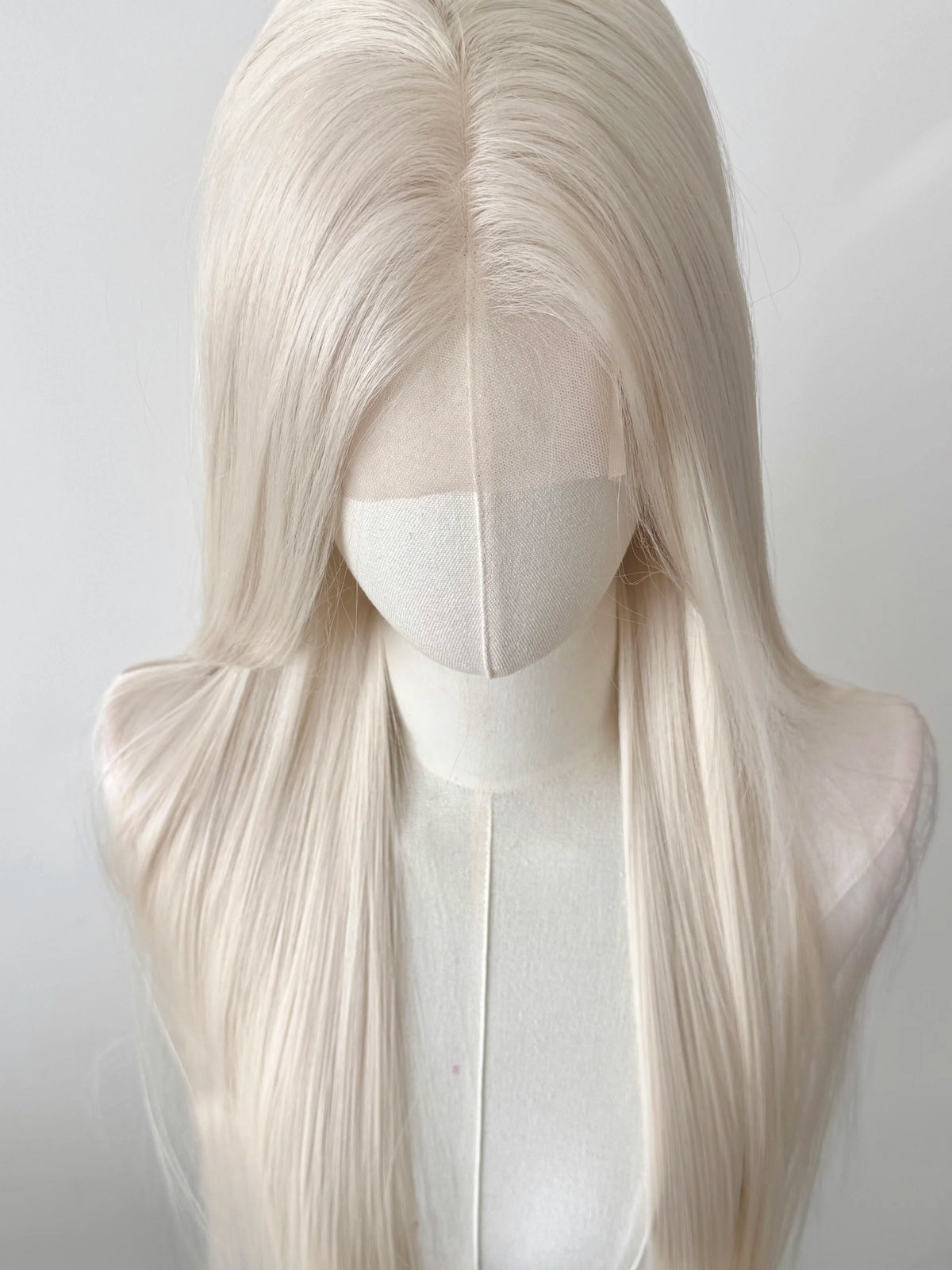 Platinum Lace Front Wig Long Straight White Cosplay Wig