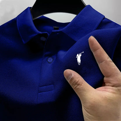 Men's Short-Sleeved Printed Polo Shirt in Polyester