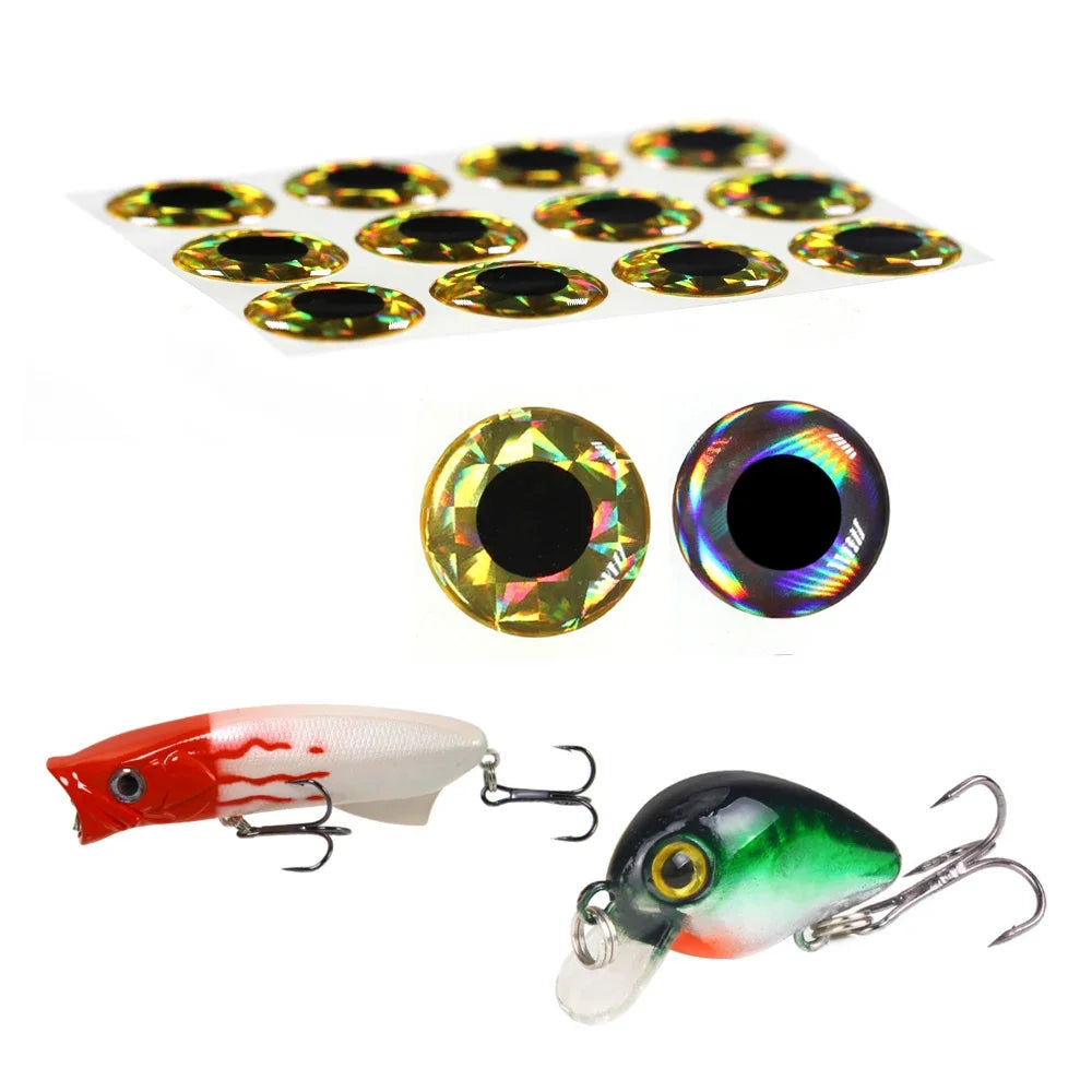 200pcs 3D Holographic Fish Eyes for Saltwater Fishing