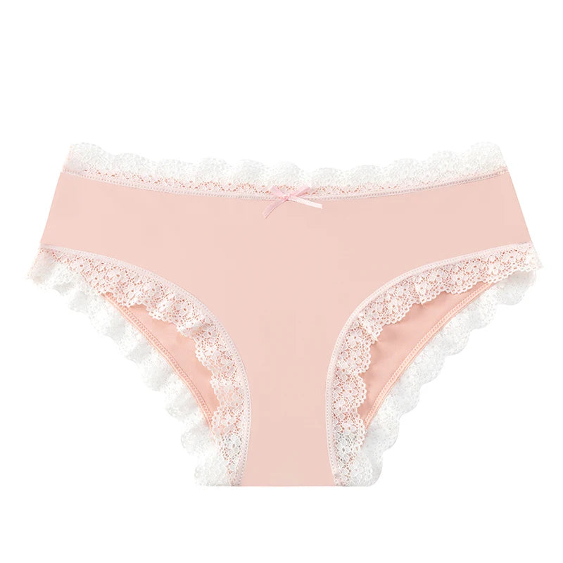 BZEL Women's Lace Floral G-String Leopard Panties