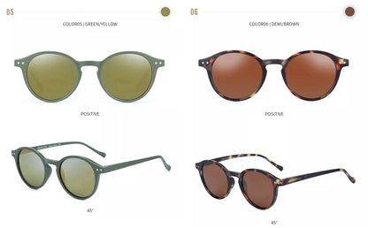 ZENOTTIC Retro Circular Polarized Sunglasses S Size