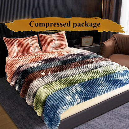 Tie Dye Flannel Fleece Blanket for Beds